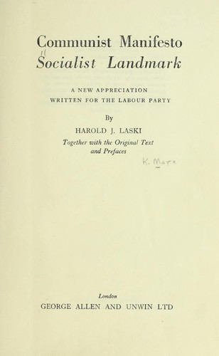 Communist Manifesto, socialist landmark (1954)